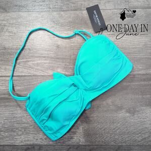 Ocean Blues Twist Front Tie Back Bikini Top Size L